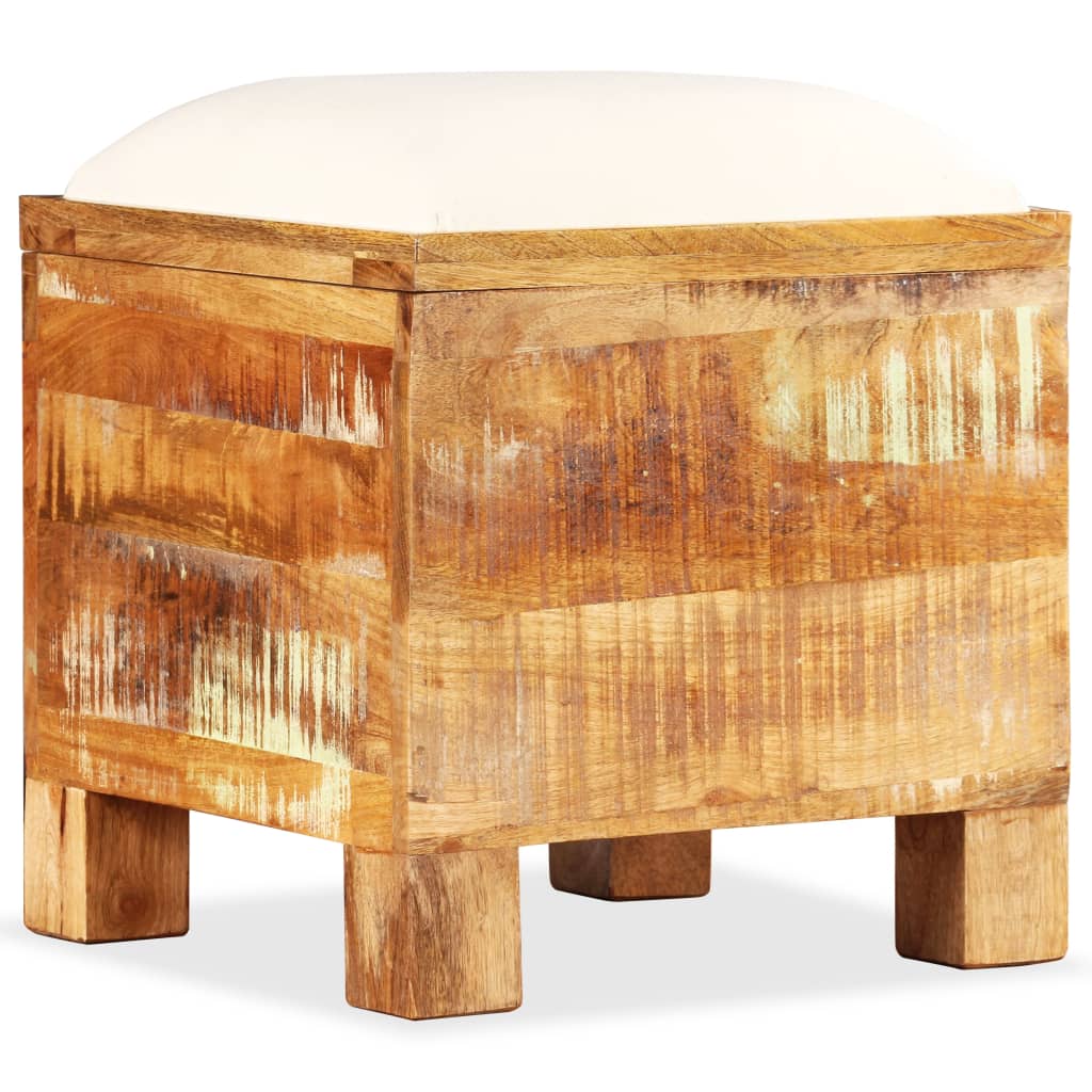 Pouf Coffre Rangement Bois