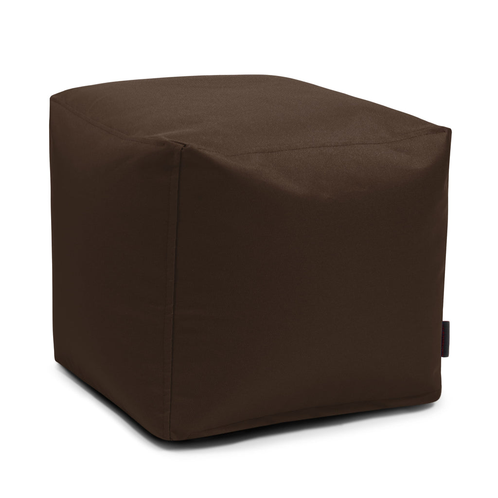 Pouf Cube Chambre Marron Chocolat