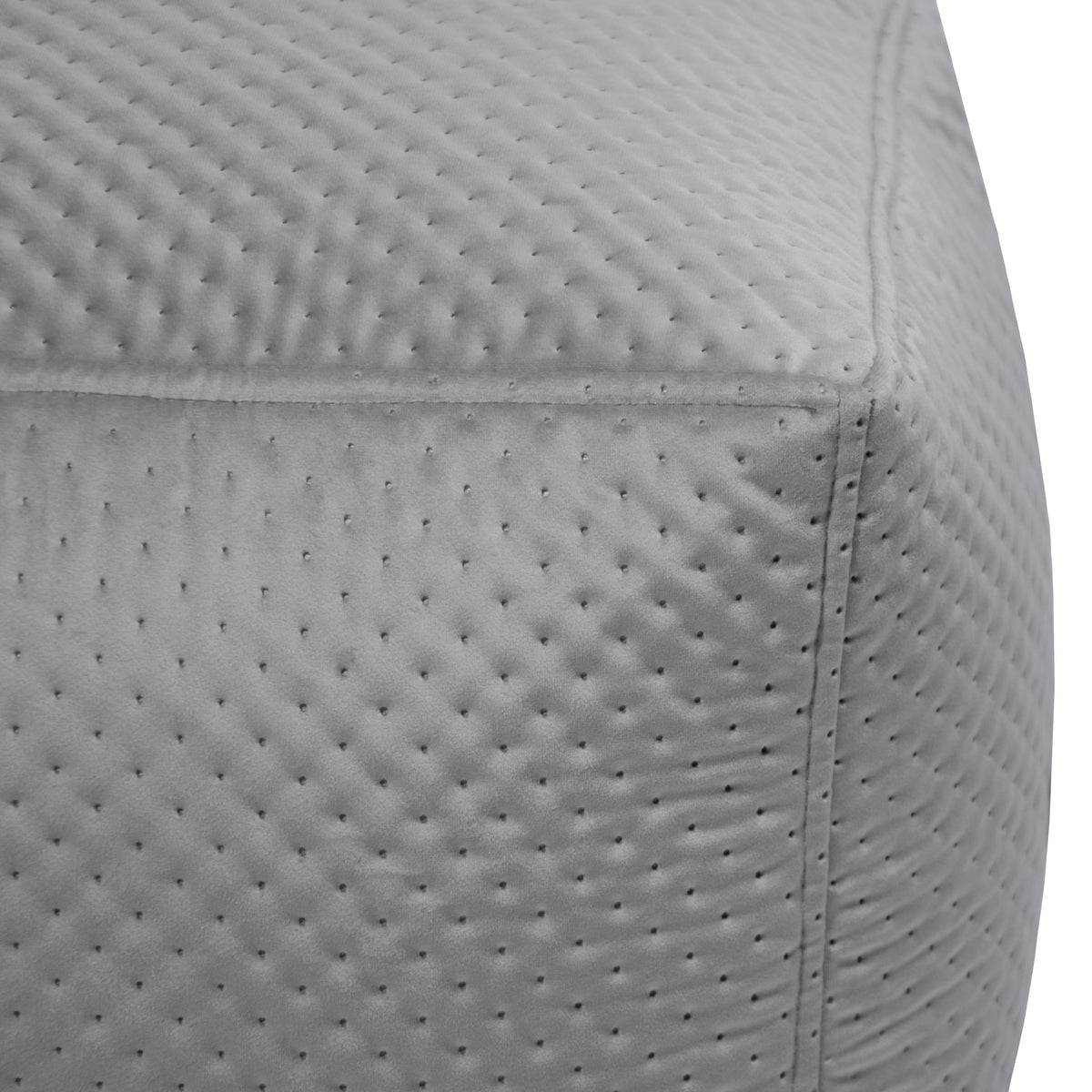 Pouf Cube en Velours Capitonné