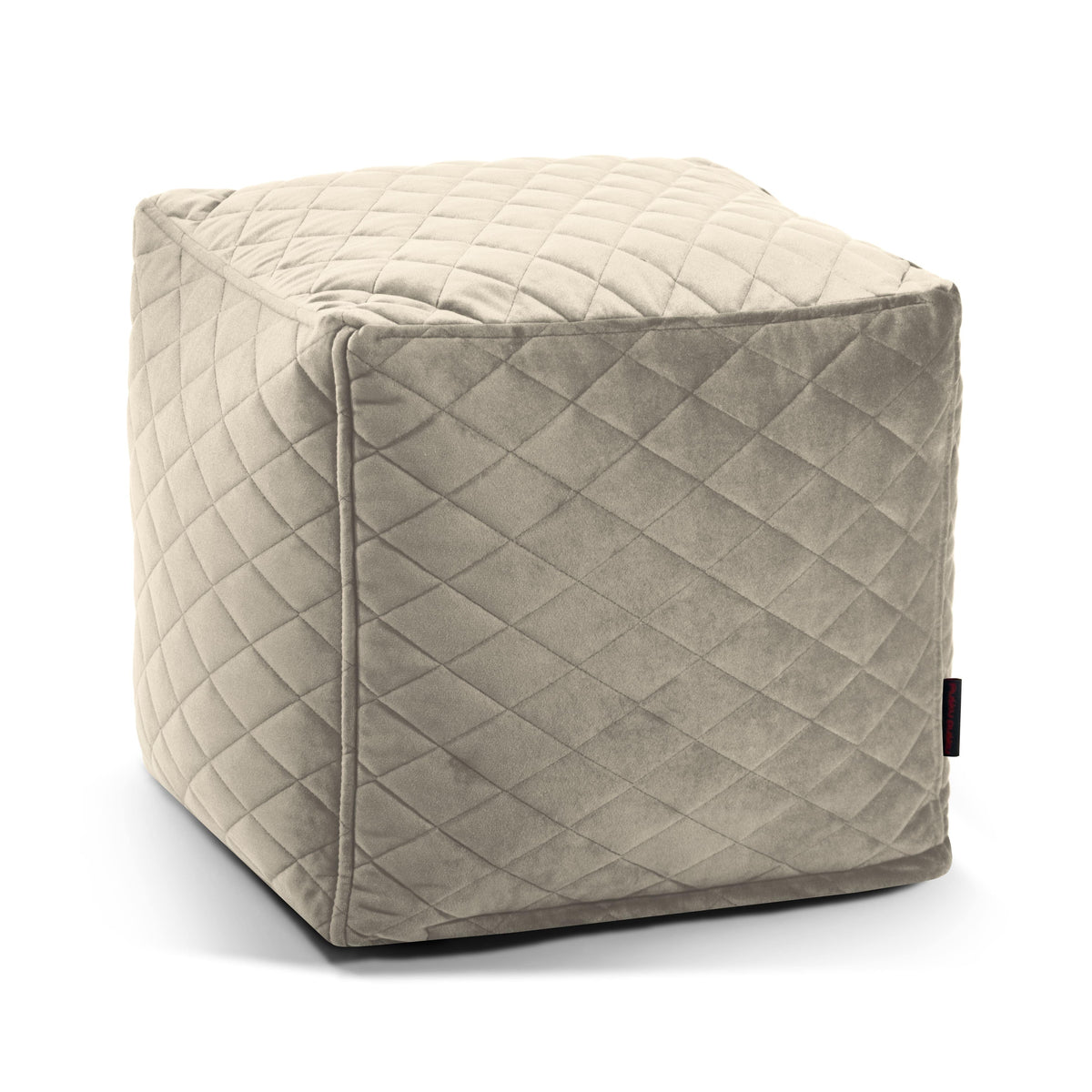 Pouf Cube en Velours Capitonné