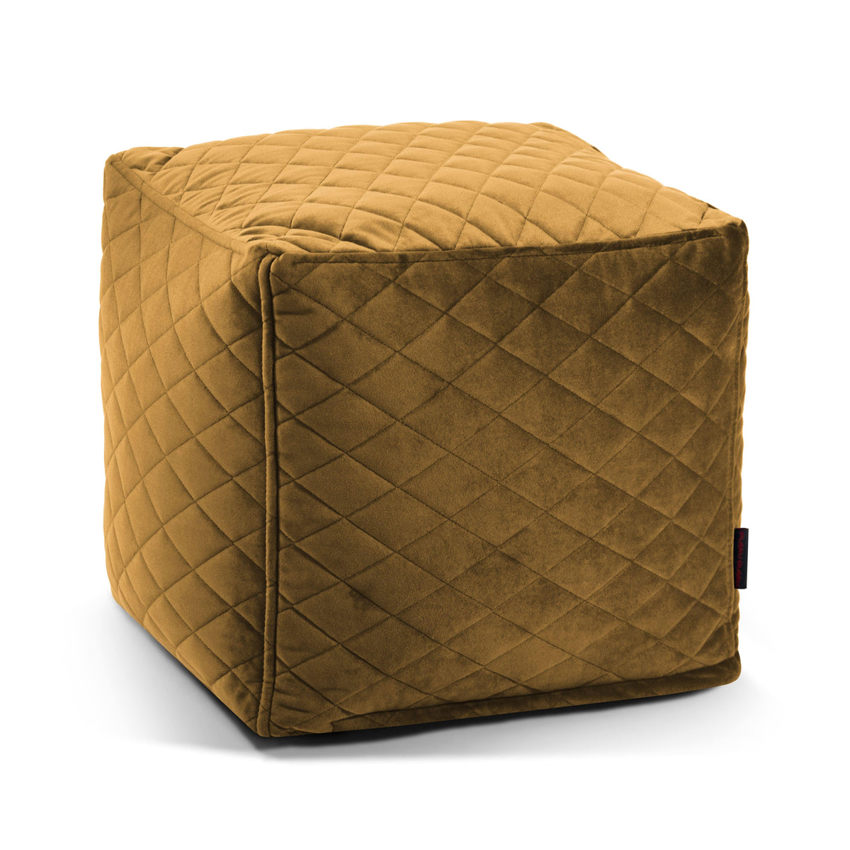 Pouf Cube en Velours Capitonné