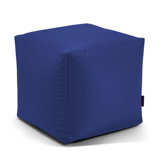 Pouf Cube Exterieur Bleu Roi