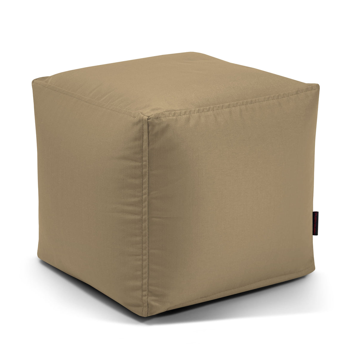 Pouf Cube Exterieur Marron Beige