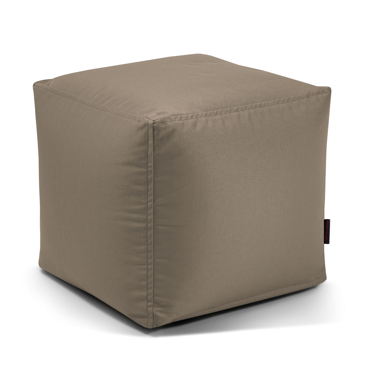 Pouf Cube Exterieur Marron Taupe