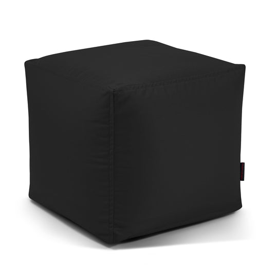 Pouf Cube Exterieur Noir Profond