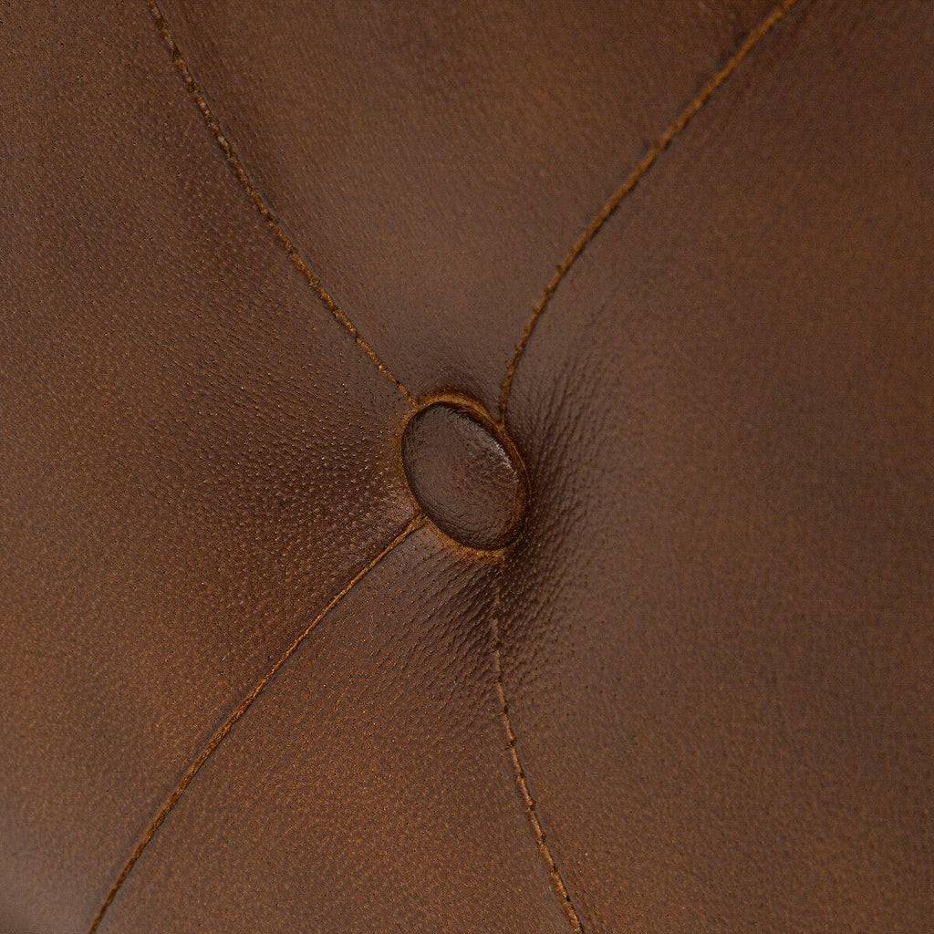 Pouf Cuir Capitonné