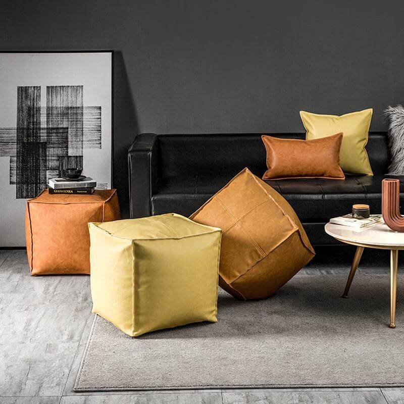 Pouf Cuir Salon Marocain