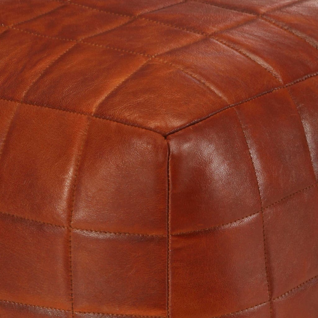 Pouf Cuir Vintage
