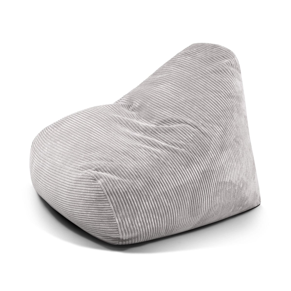 Pouf Design en Velours Cotelé Gris Perle Beaumont Concept