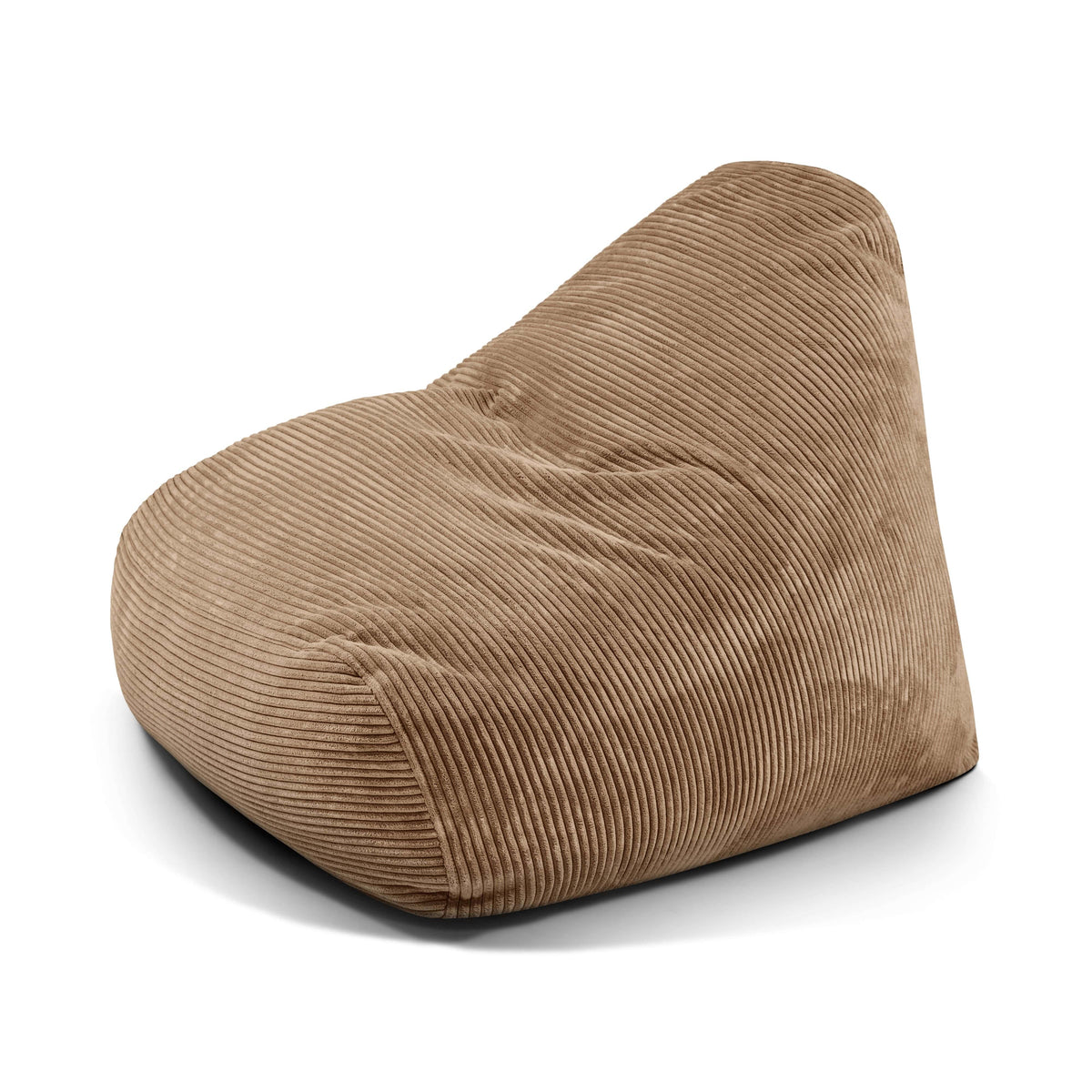 Pouf Design en Velours Cotelé Marron Noisette Beaumont Concept