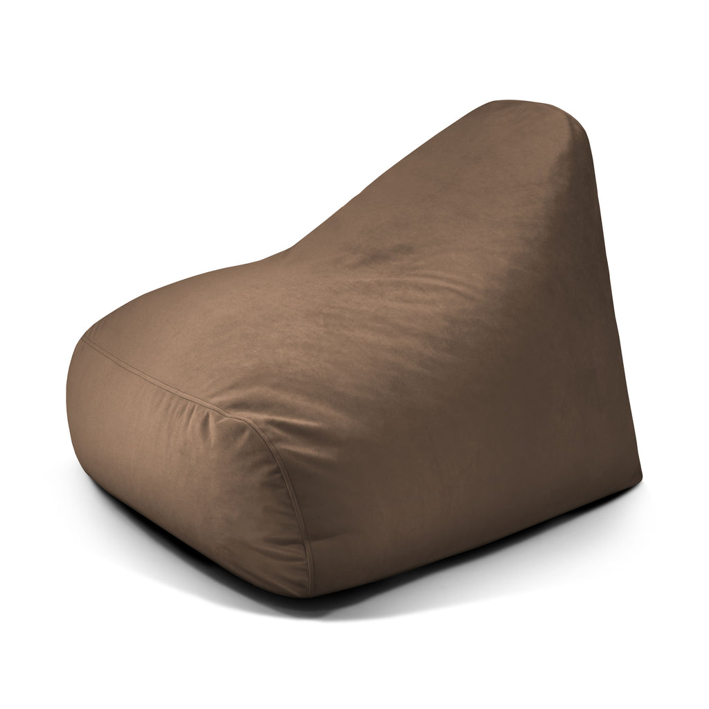 Pouf Design en Velours Marron Café Beaumont Concept