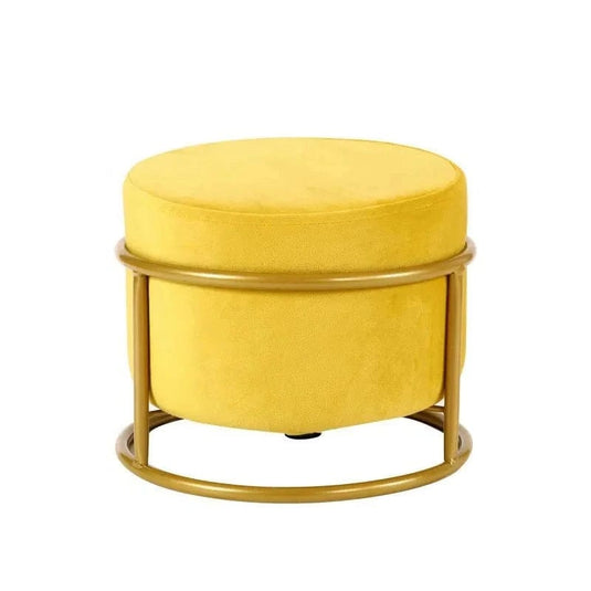 Pouf Design Scandinave Jaune Poussin