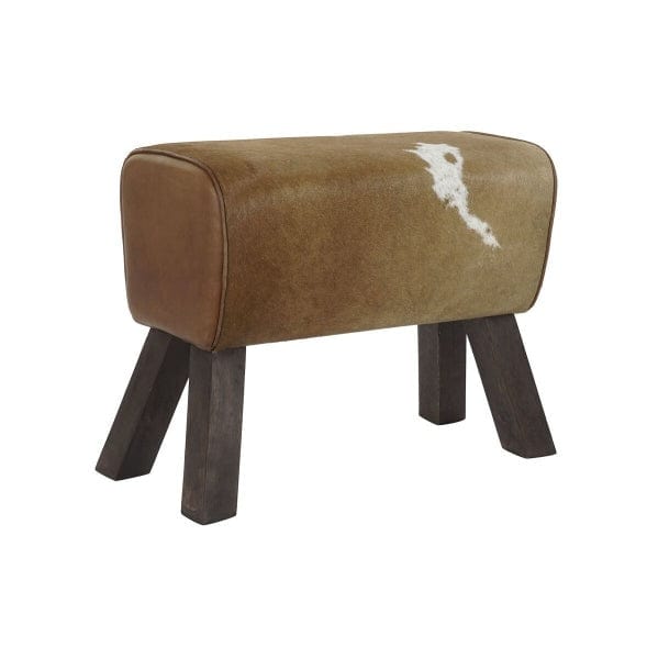 Pouf en Cuir de Vache