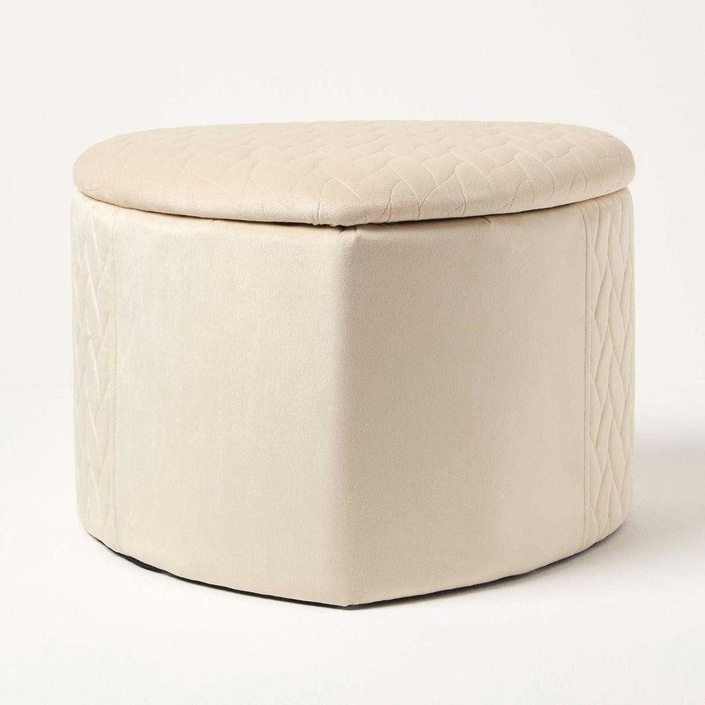 Pouf en forme de Coeur Ivoire