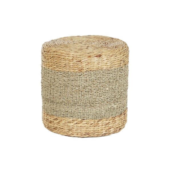 Pouf en Jonc de Mer Tressé
