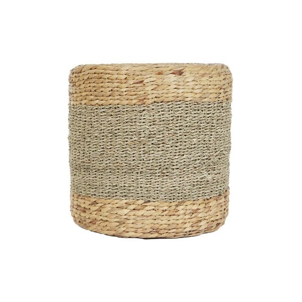 Pouf en Jonc de Mer Tressé