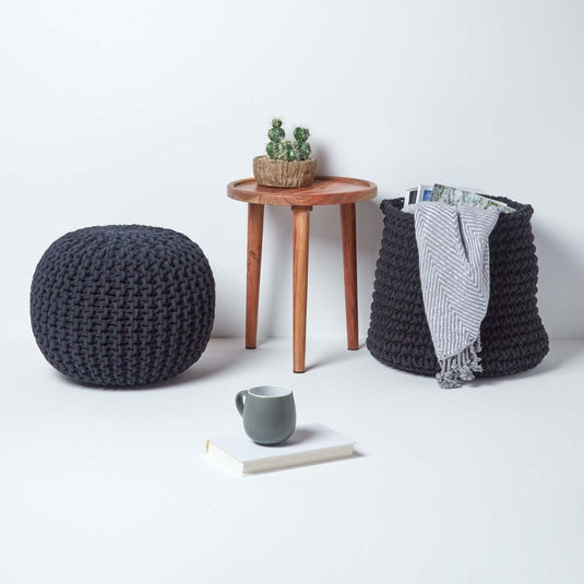 Pouf en Tricot