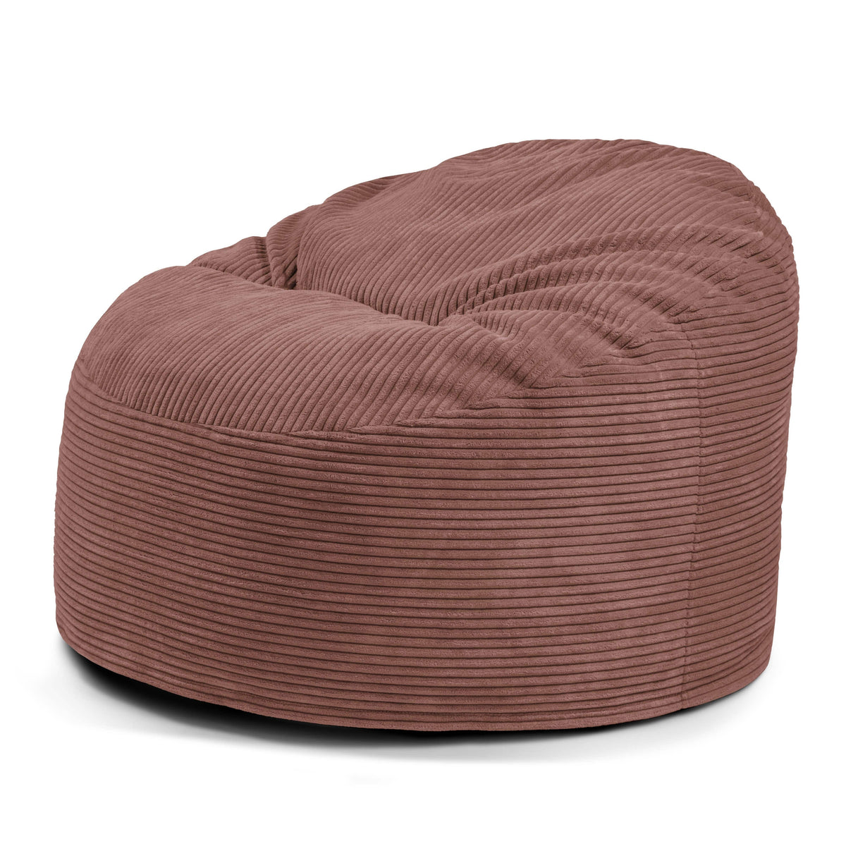 Pouf en Velours Cotelé Rose Taupe Beaumont Concept