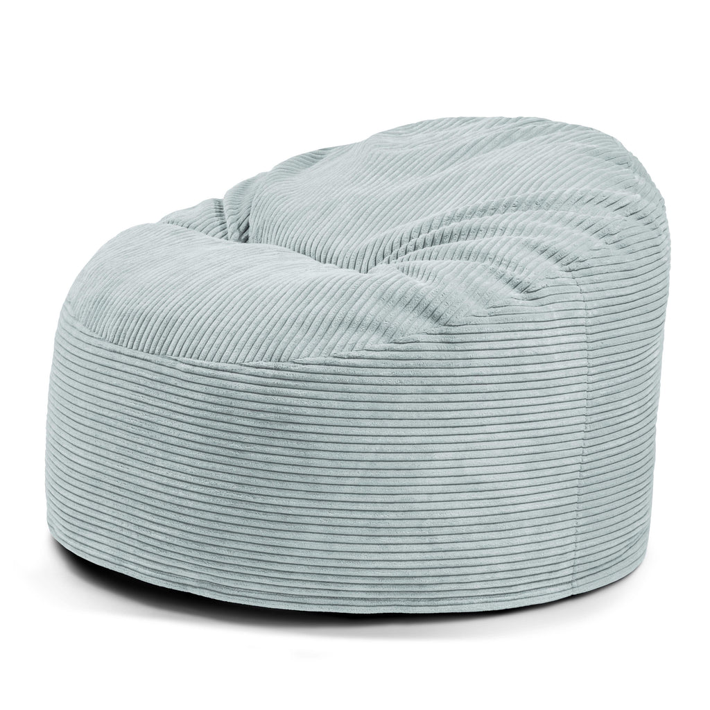 Pouf en Velours Cotelé Vert d'eau Beaumont Concept