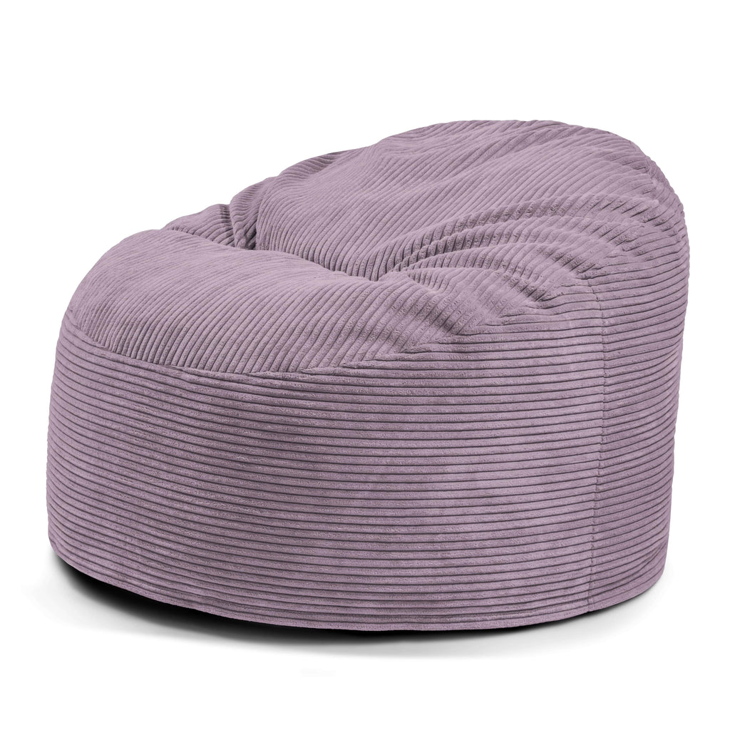 Pouf en Velours Cotelé Violet Lavande Beaumont Concept