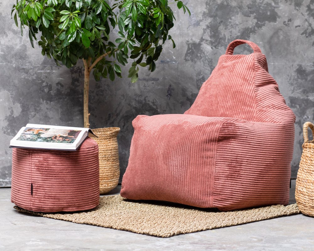 Pouf Velours Côtelé