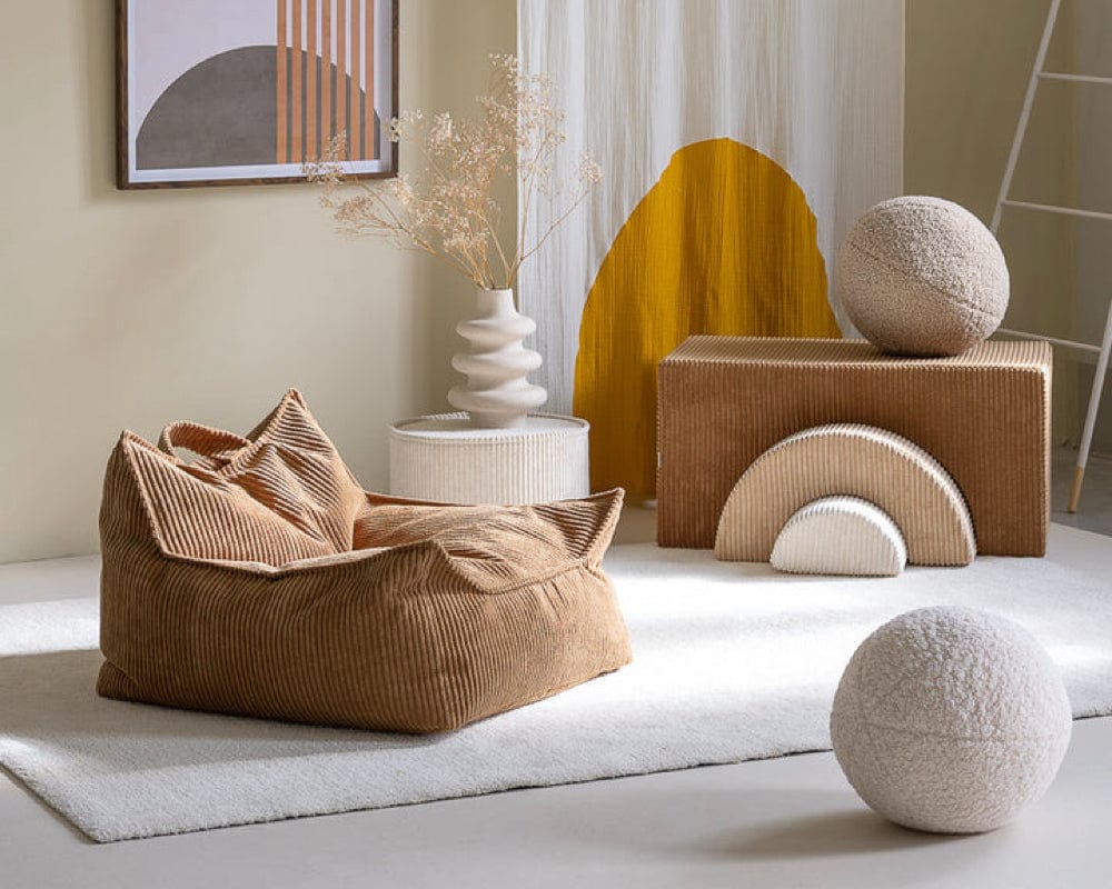Pouf Velours Côtelé