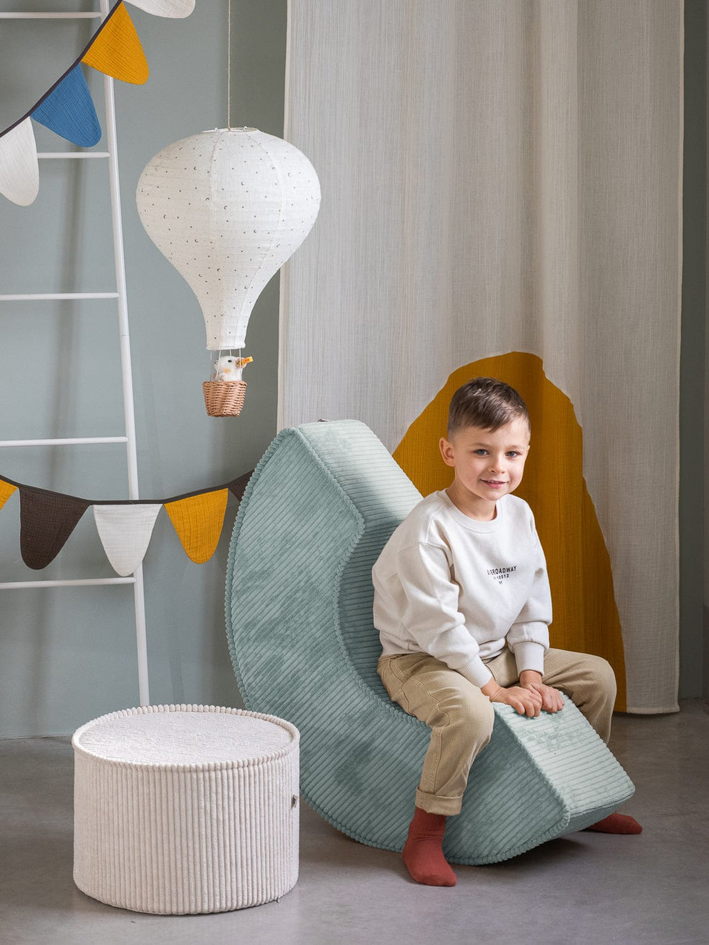 Pouf Enfant Design Bleu