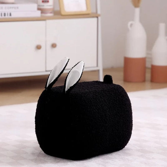 Pouf Enfant Lapin Noir