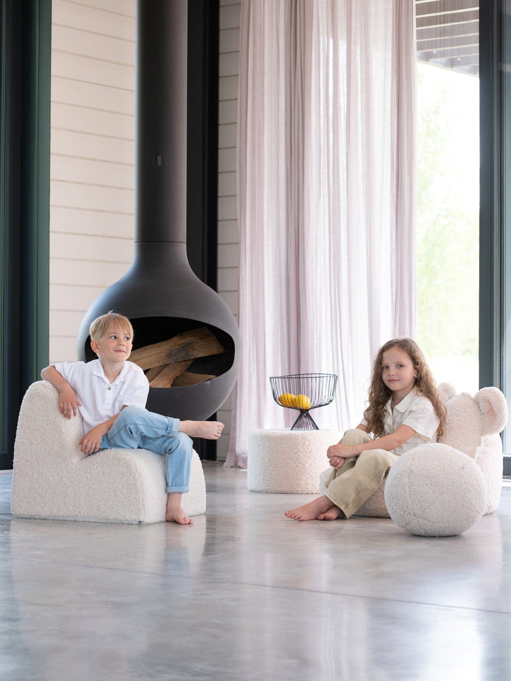 Pouf Enfant Nuage Blanc