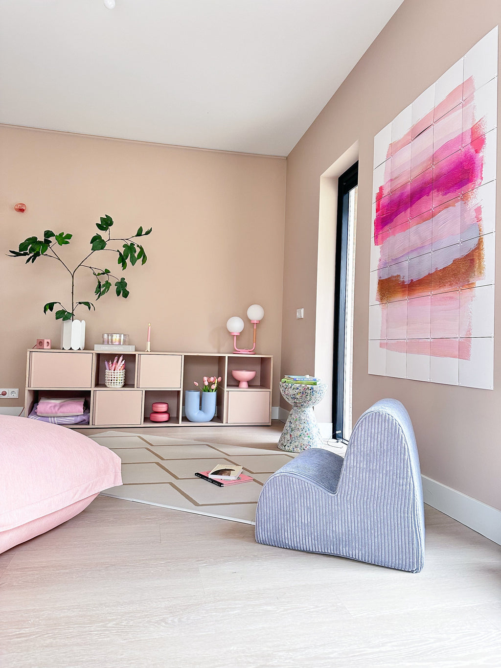 Pouf Enfant Nuage Bleu
