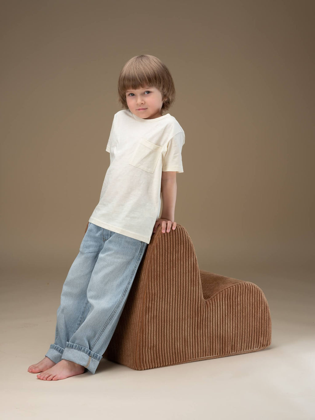 Pouf Enfant Nuage Marron