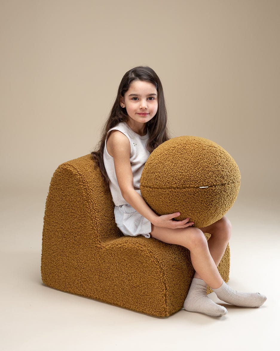 Pouf Enfant Nuage Moutarde