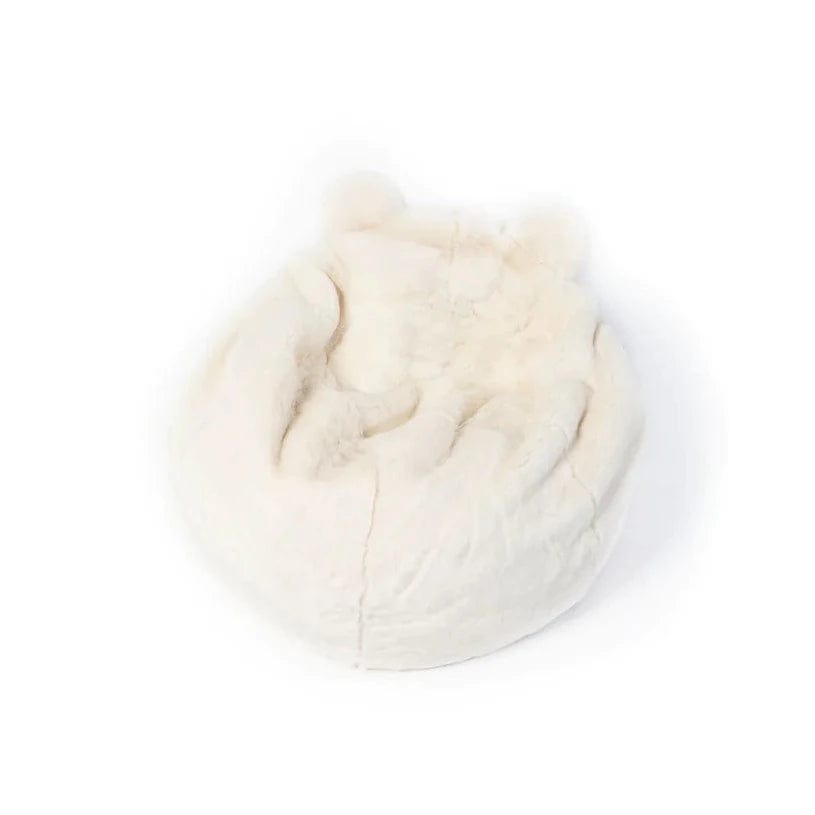 Pouf Fourrure Blanc