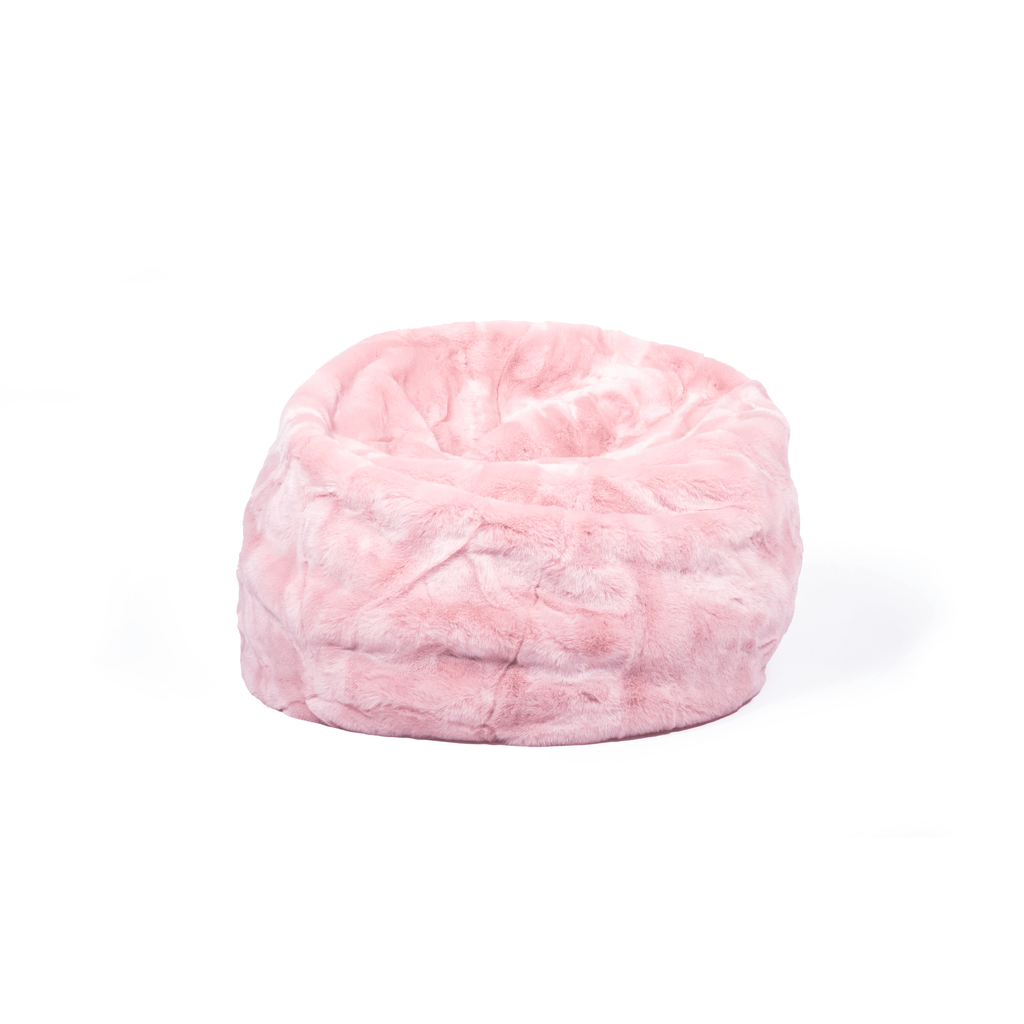 Pouf Fourrure Rose