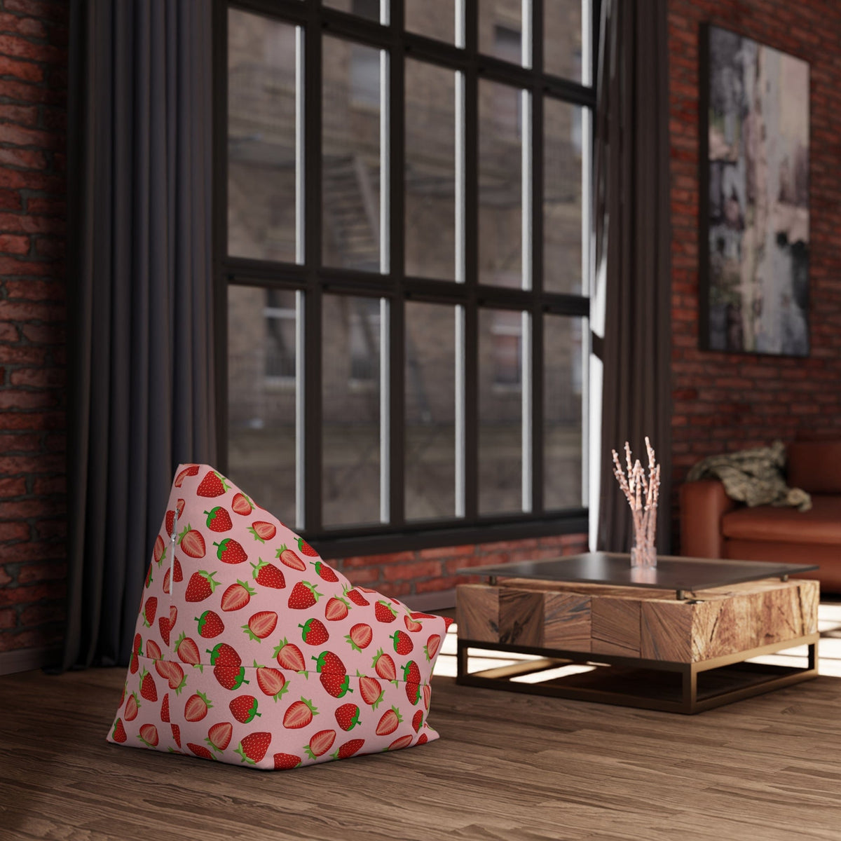 Pouf Fraise 27" × 30" × 25" / Without insert