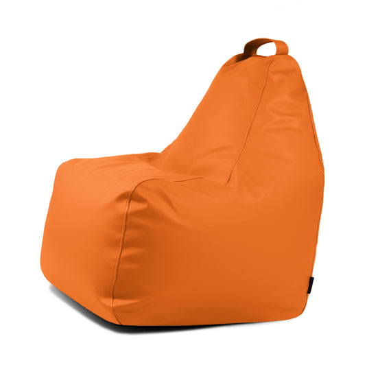 Pouf Gamer cuir Orange Abricot Pouf Gamer Beaumont Concept