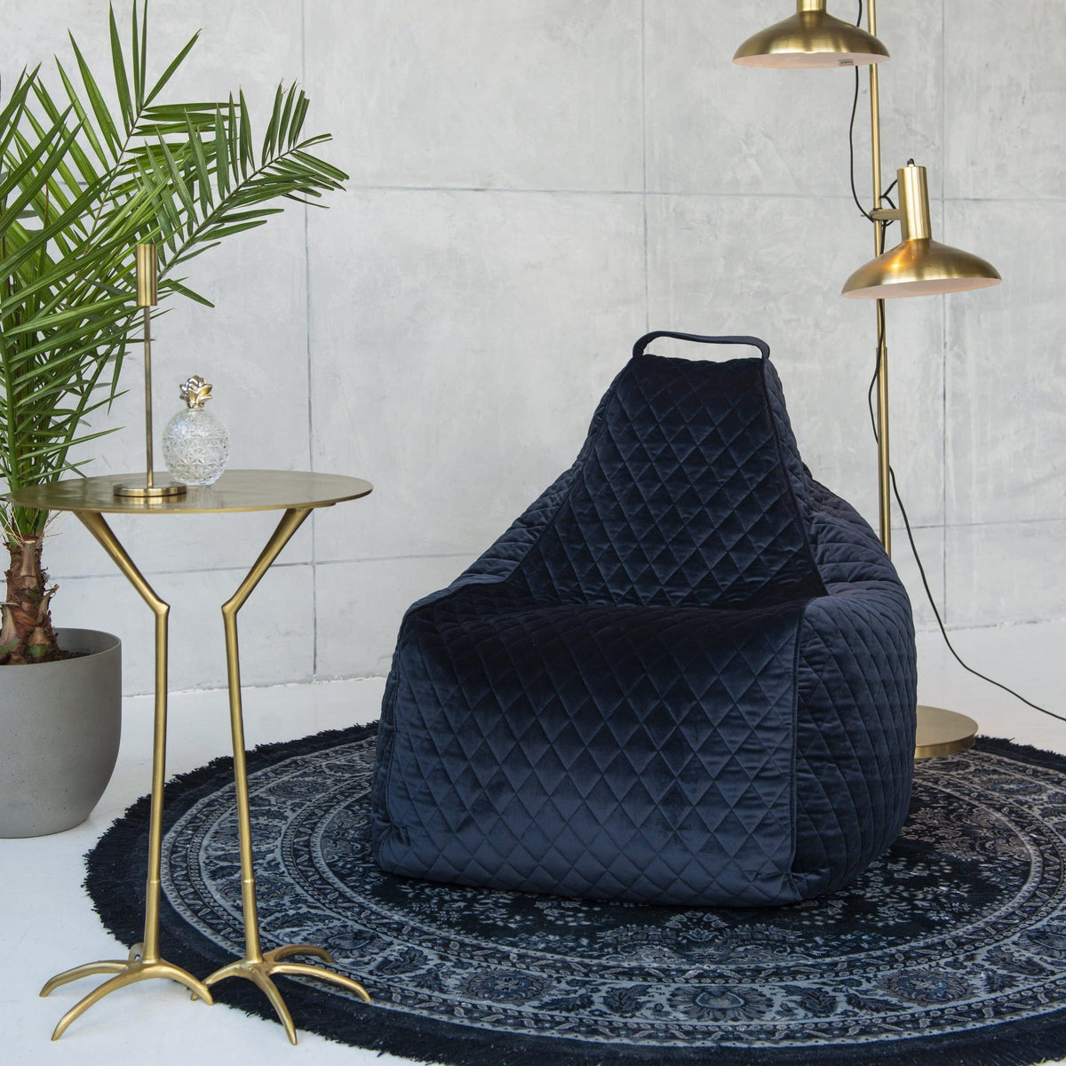 Pouf Gamer en velours royal Pouf Gamer Beaumont Concept