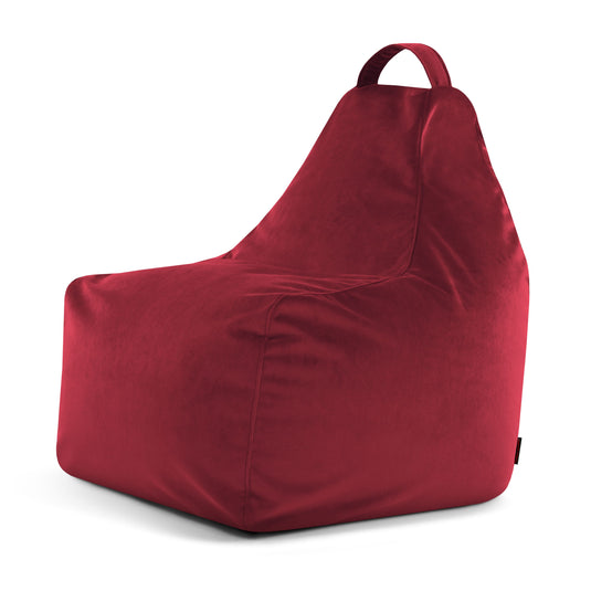 Pouf Gamer velours Rouge Rubis Pouf Gamer Beaumont Concept