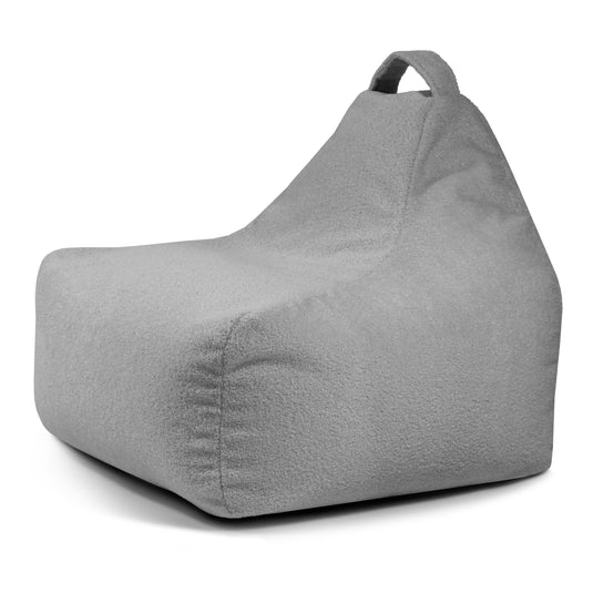 Pouf Gaming bouclette Gris Acier Beaumont Concept