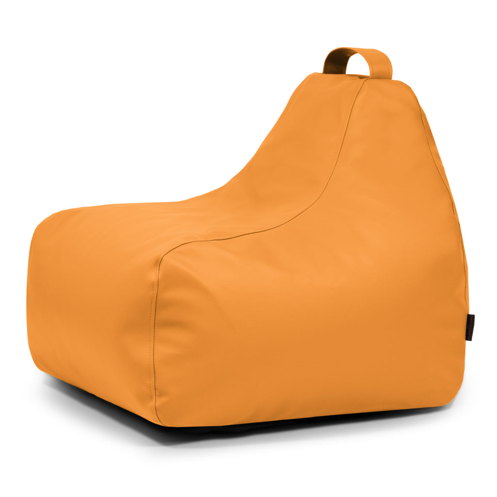 Pouf Gaming cuir Orange Mandarine Beaumont Concept
