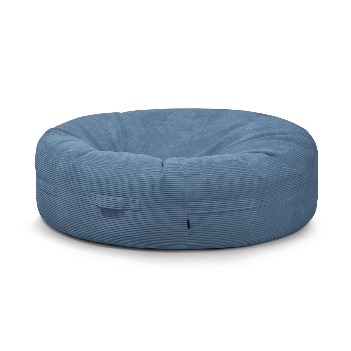 Pouf Geant en Velours Côtelé Bleu Canard