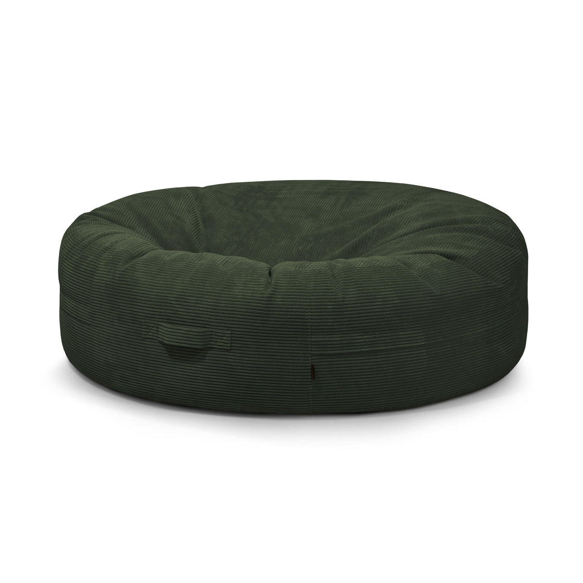 Pouf Geant en Velours Côtelé Vert Forêt