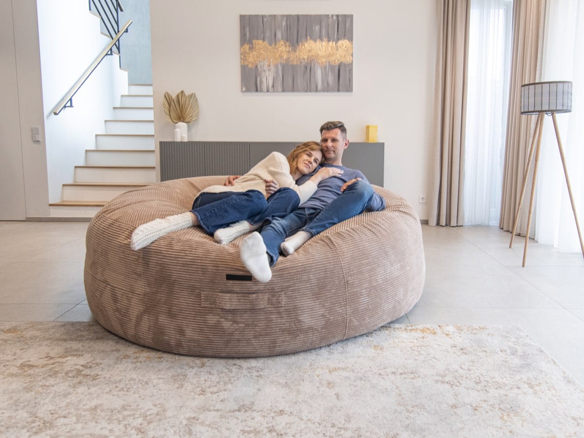 Pouf Geant en Velours Côtelé
