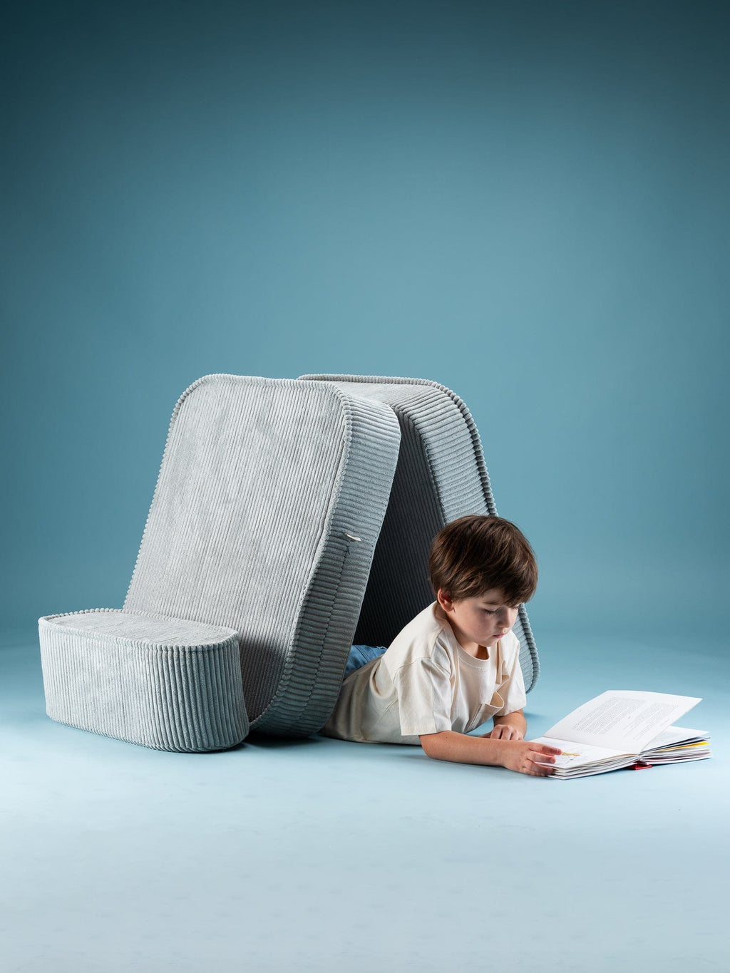 Pouf Lit Enfant Vert d'Eau