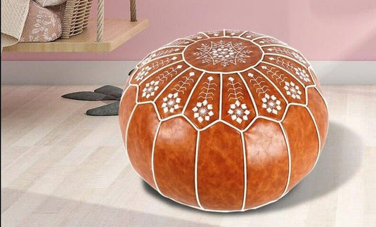 Pouf Marocain Marron Clair