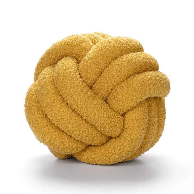 Pouf Noeud Jaune Moutarde
