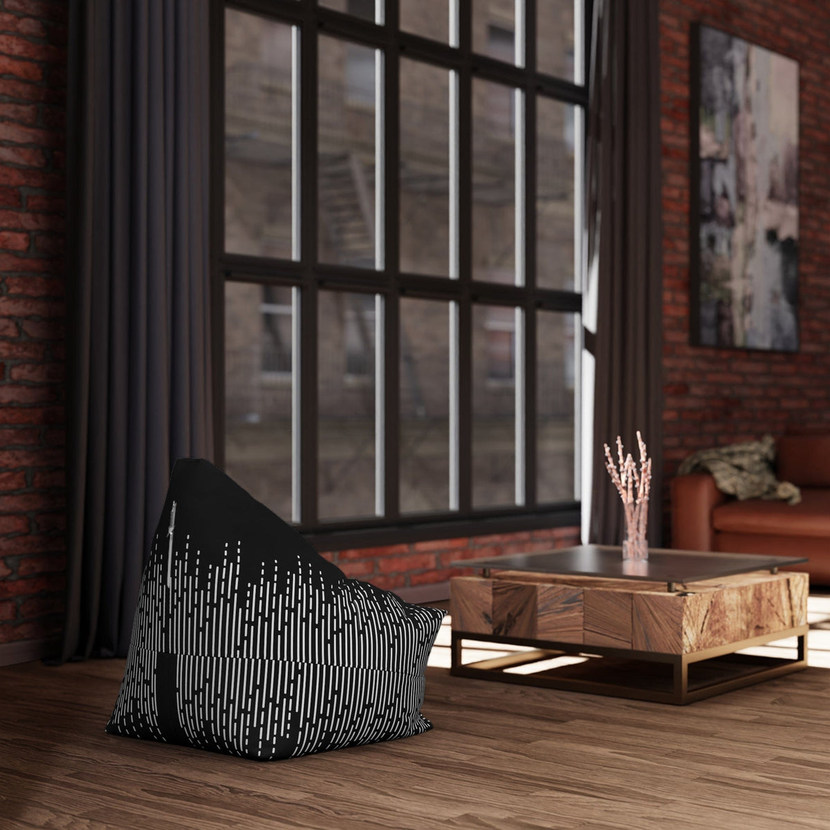 Pouf Noir et Blanc