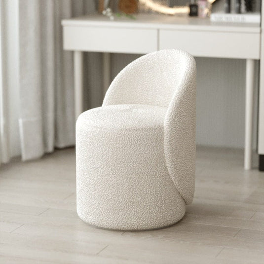 Pouf Pivotant Blanc Neige