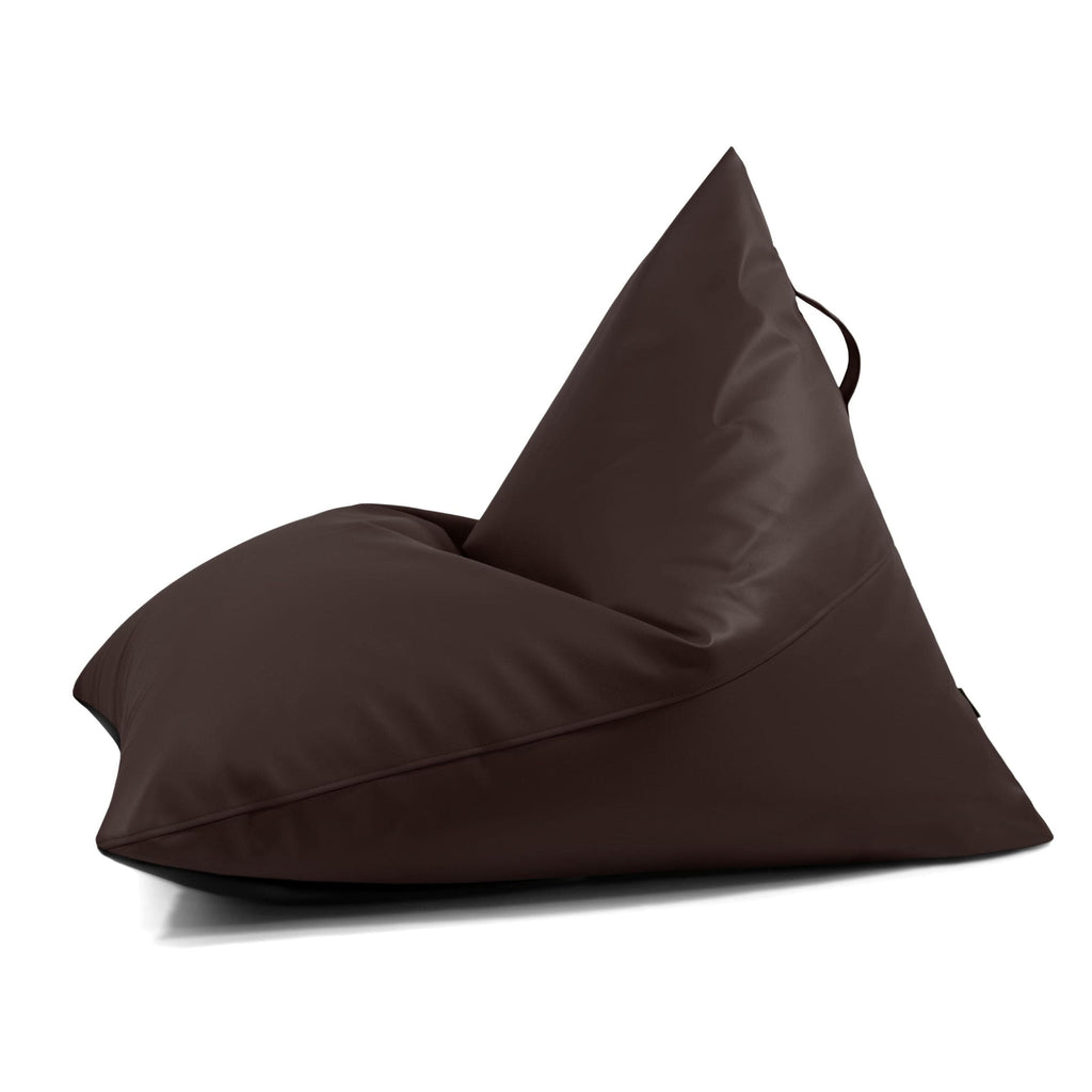 Pouf Poire cuir Marron Chocolat Beaumont Concept