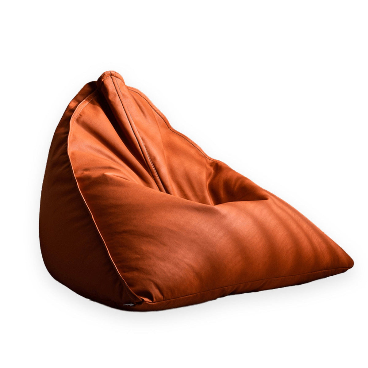 Pouf Poire Cuir Terracotta Pouf Français